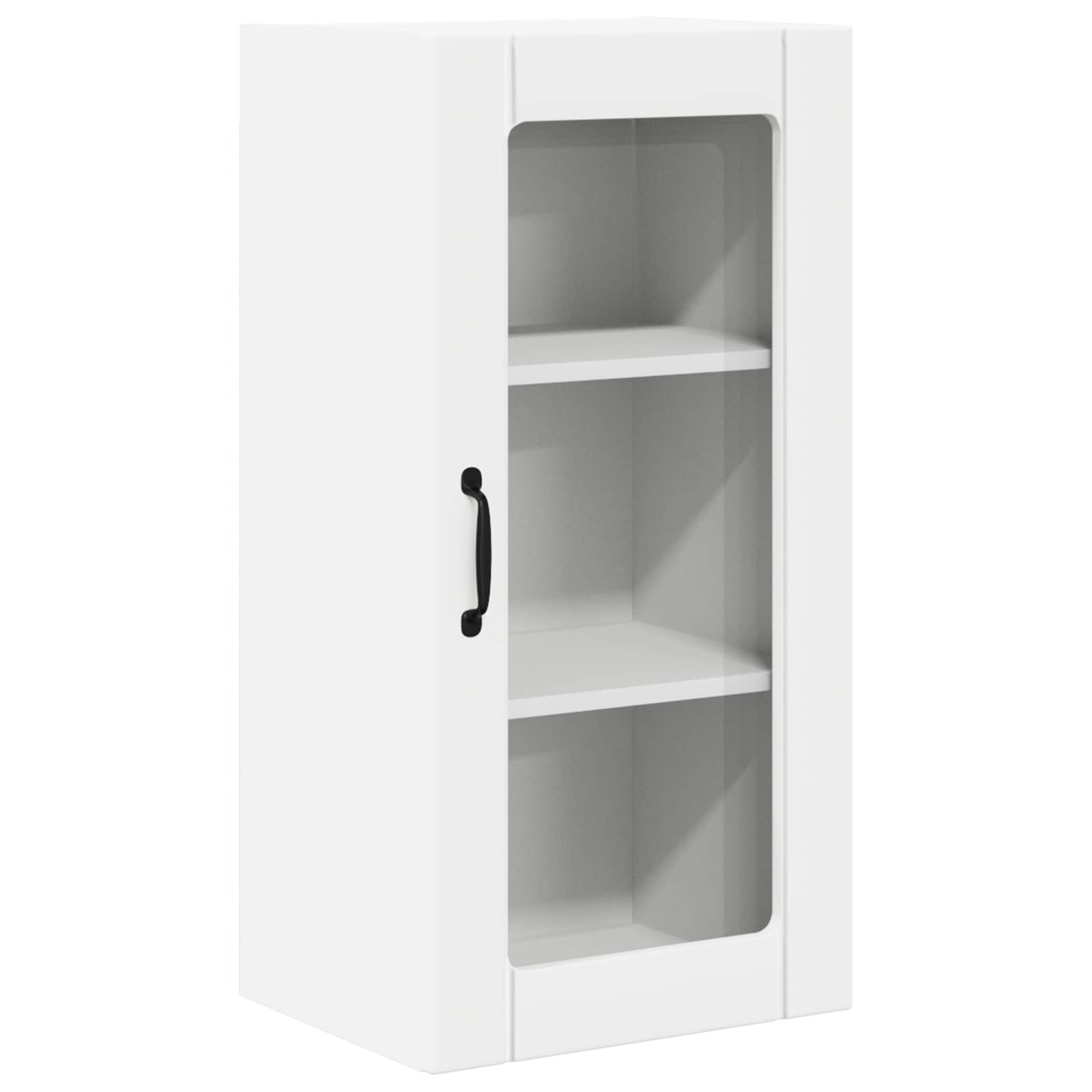 Wall Glass Cabinet PORTO 2 pcs White 40 x 31 x 80 cm