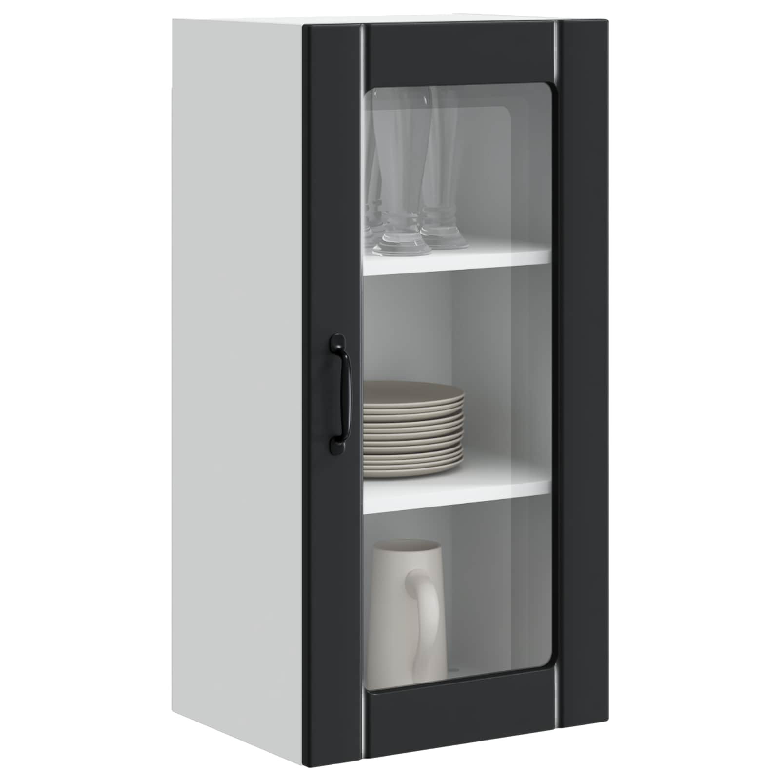 Kitchen Cabinet with Door Black 40 x 31 x 80 cm Engineered Wood