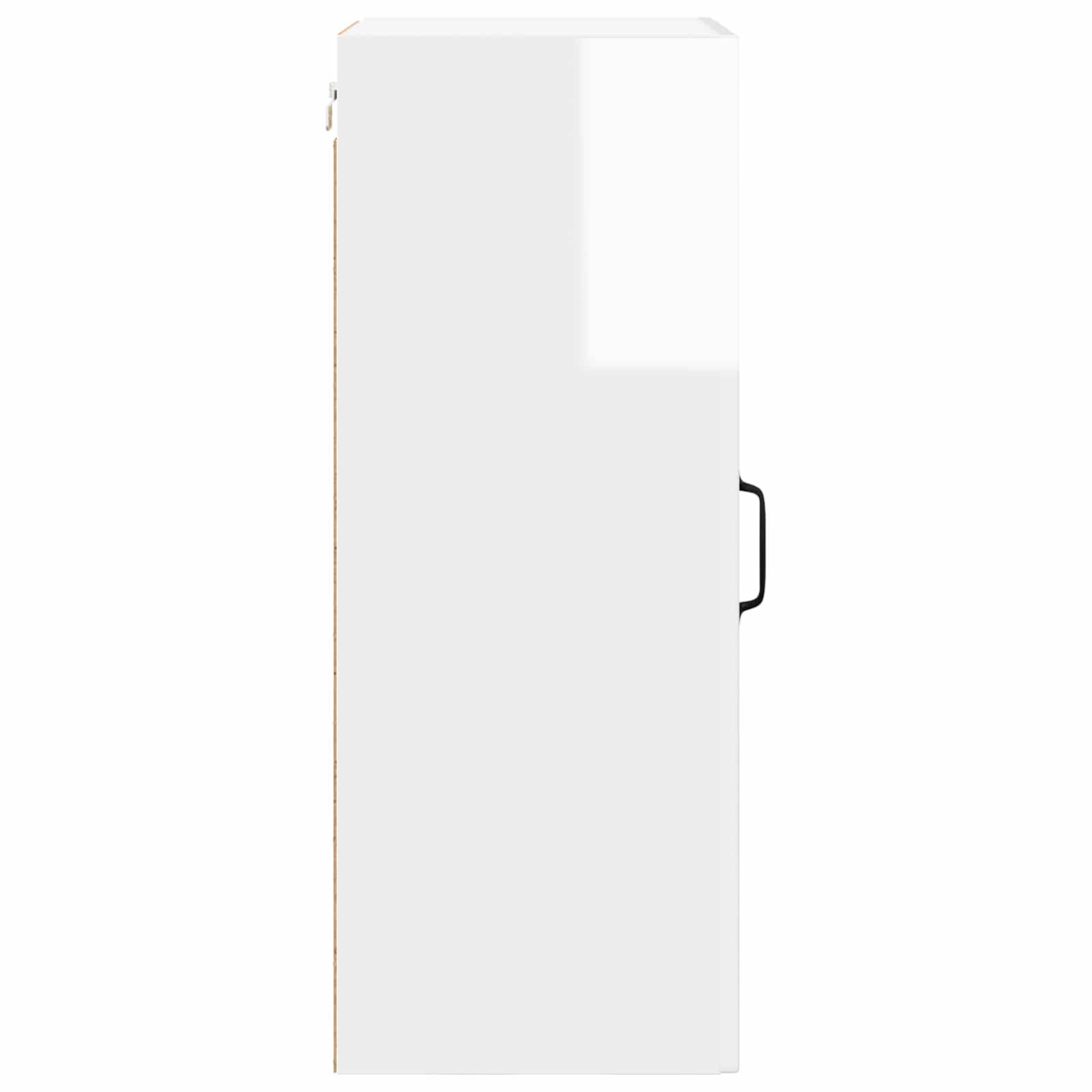 Wall Glass Cabinet PORTO 2 pcs High Gloss White 40 x 31 x 80 cm