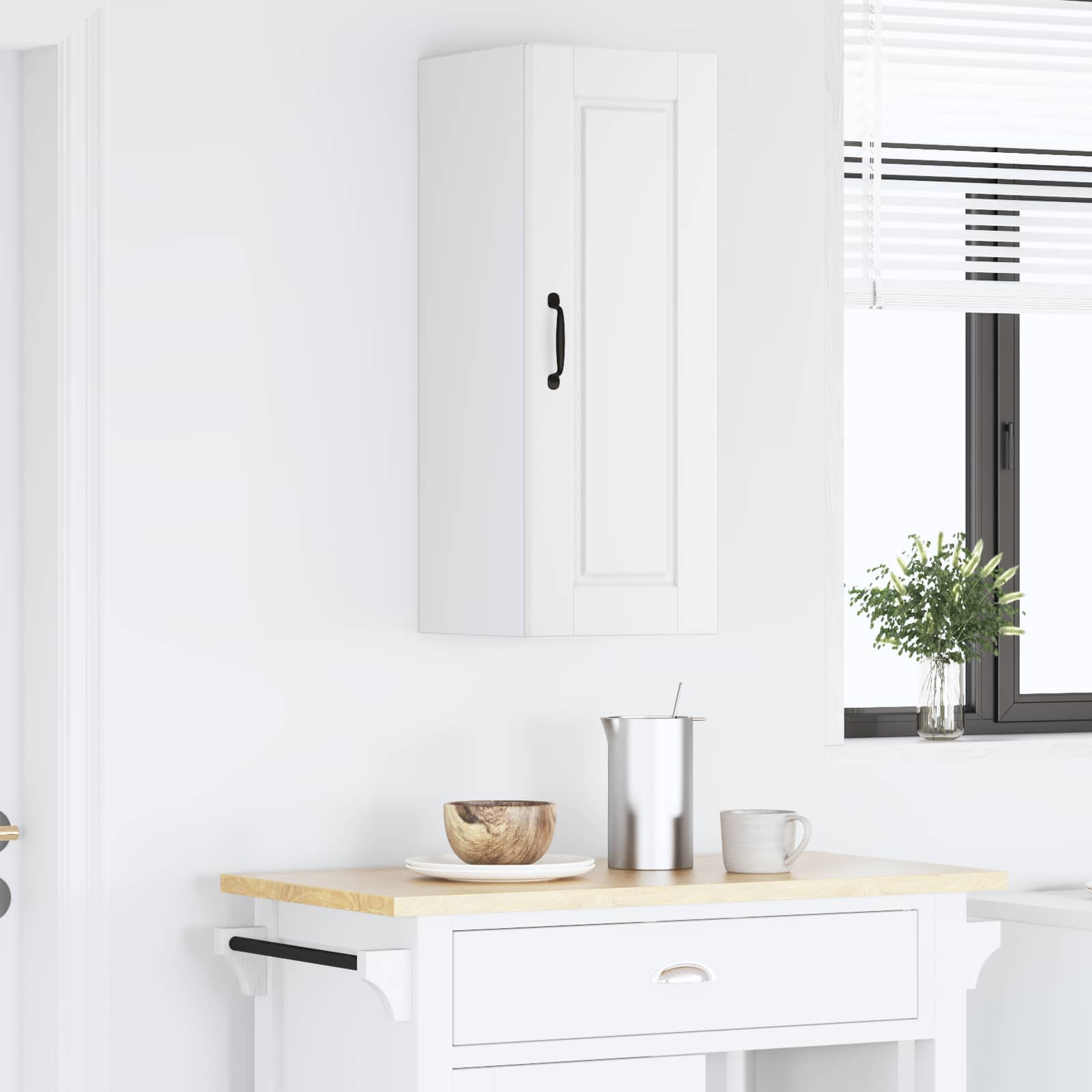 Wall Cabinet PORTO White 30 x 31 x 80 cm Engineered Wood