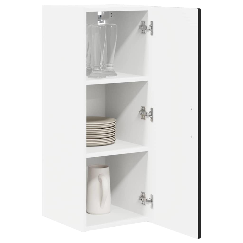 Wall Cabinet PORTO 2 pcs Black 30 x 31 x 80 cm Engineered Wood