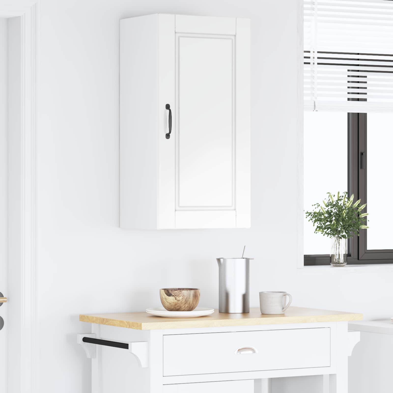 Wall Cabinet PORTO High Gloss White 40 x 31 x 80 cm
