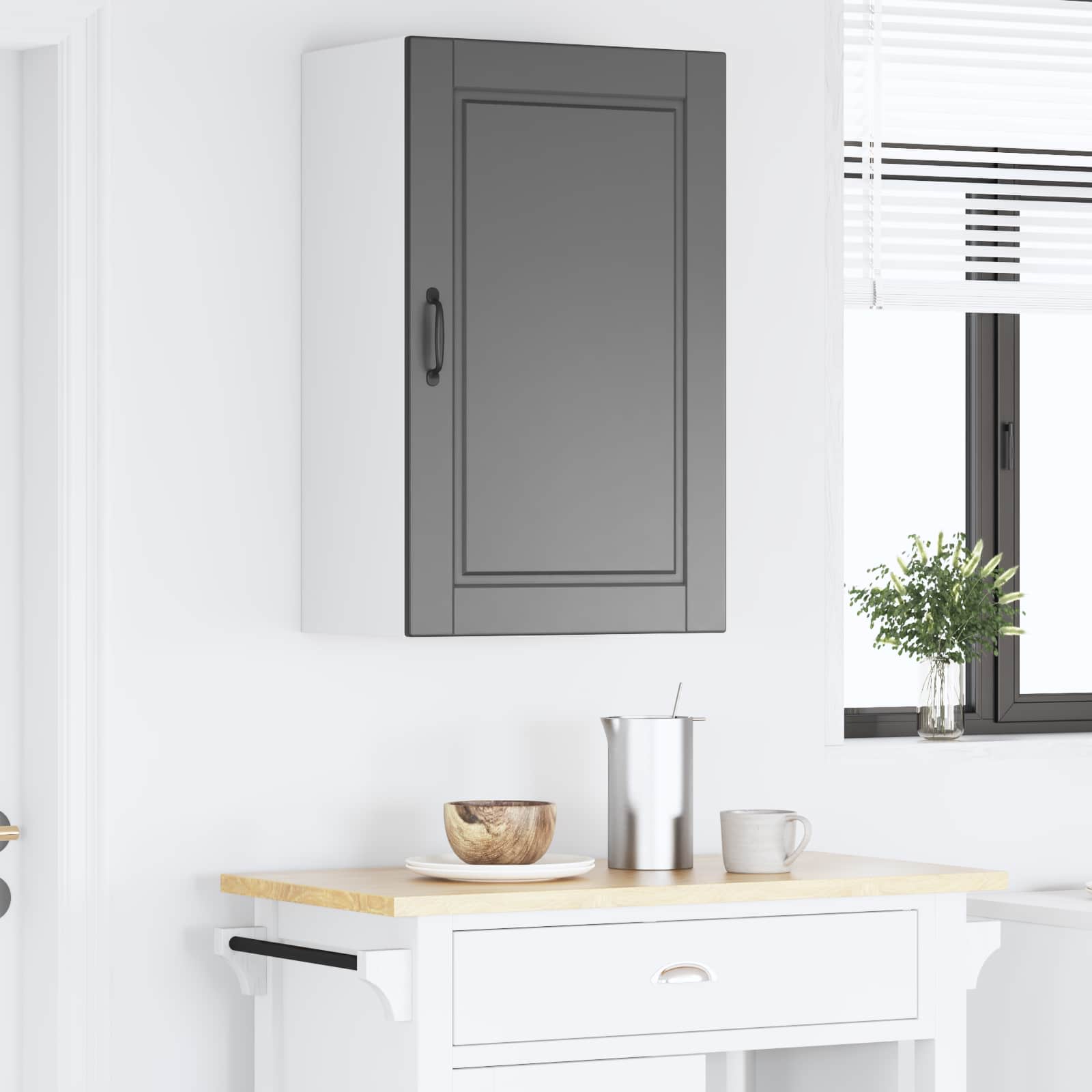 Kitchen Cabinet with Door Black 50 x 31 x 80 cm Engineered Wood