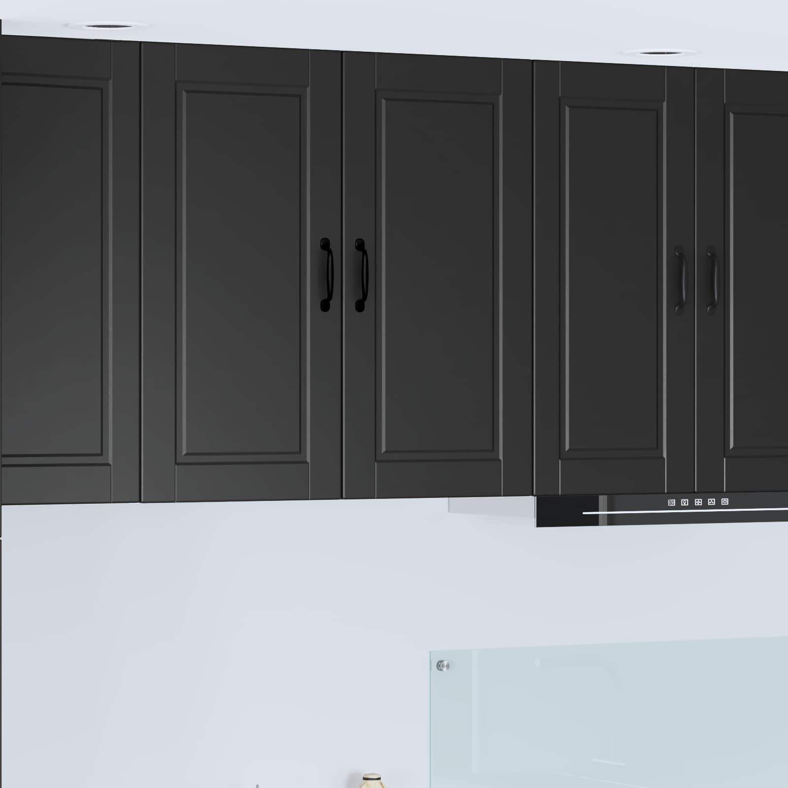 Kitchen Cabinet with Door Black 80 x 31 x 80 cm Engineered Wood