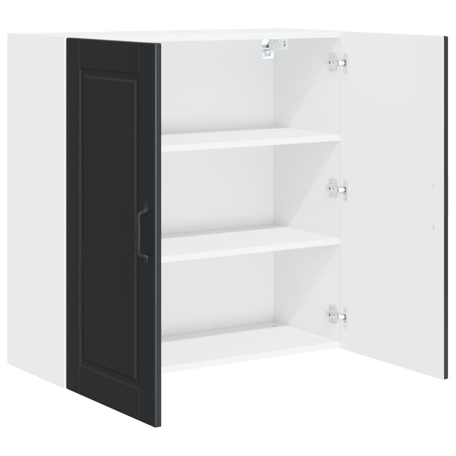 Wall Cabinet PORTO Black 80 x 31 x 80 cm Engineered Wood