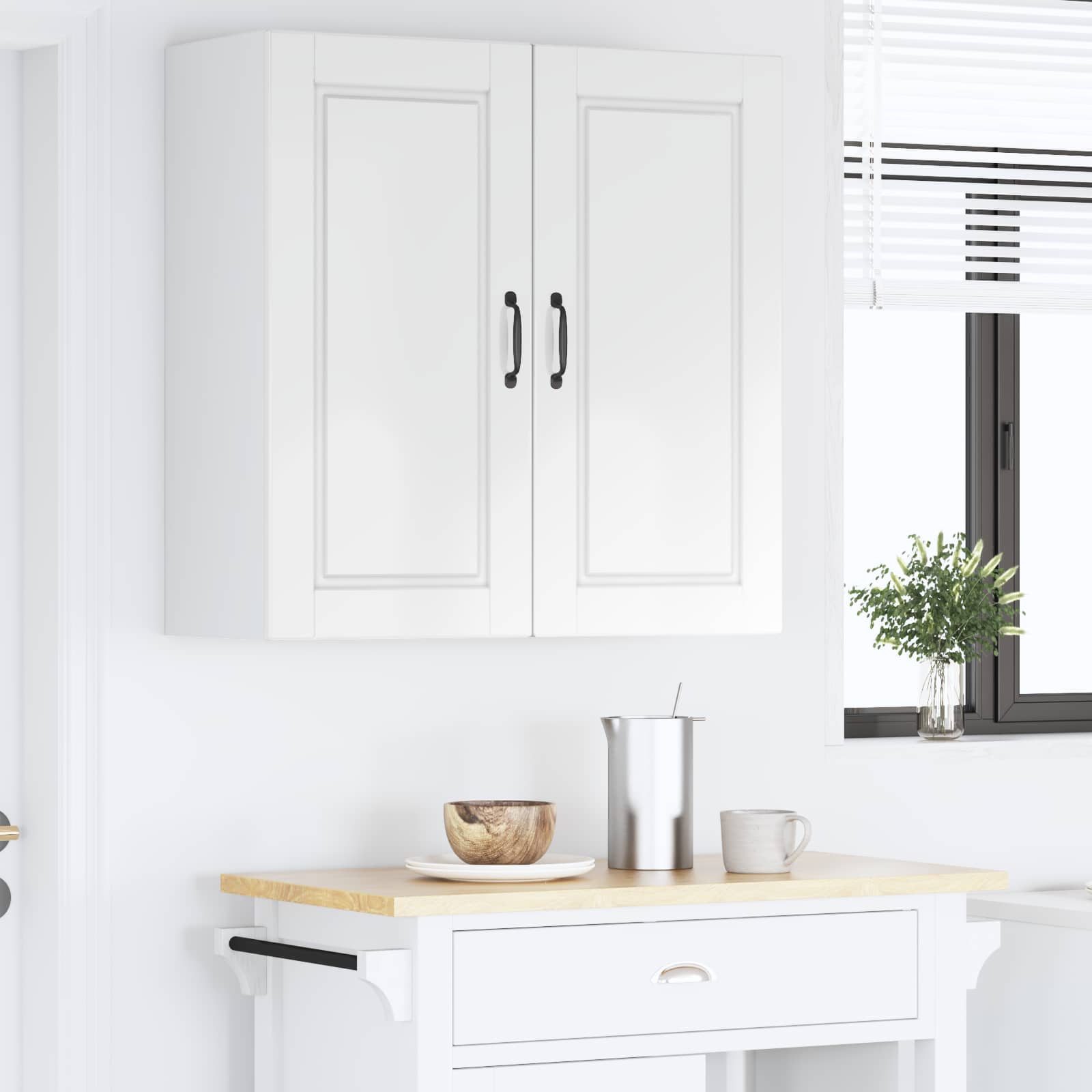 Kitchen Cabinet with Shelf High Gloss White 80 x 31 x 80 cm