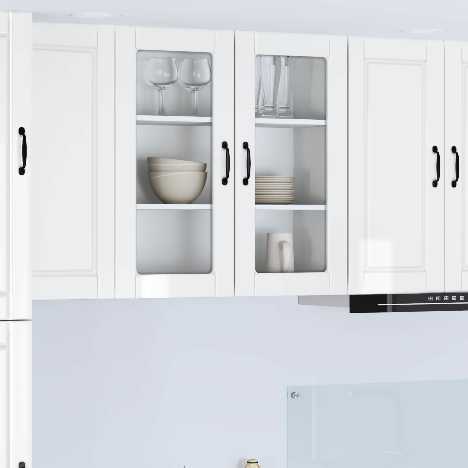 Kitchen Cabinet with Shelf High Gloss White 80 x 31 x 80 cm