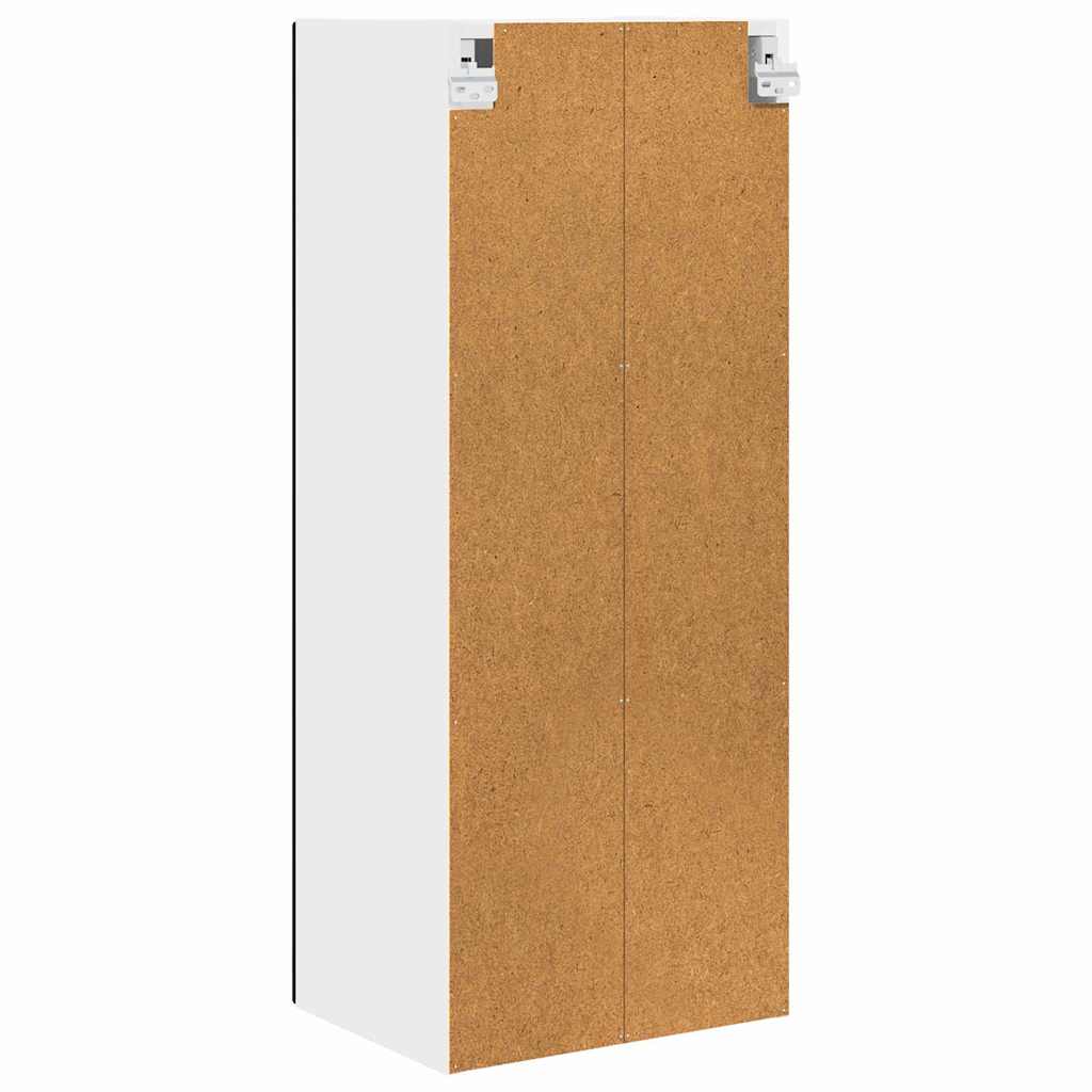 Wall Glass Cabinet PORTO Black 40 x 31 x 100 cm Engineered Wood
