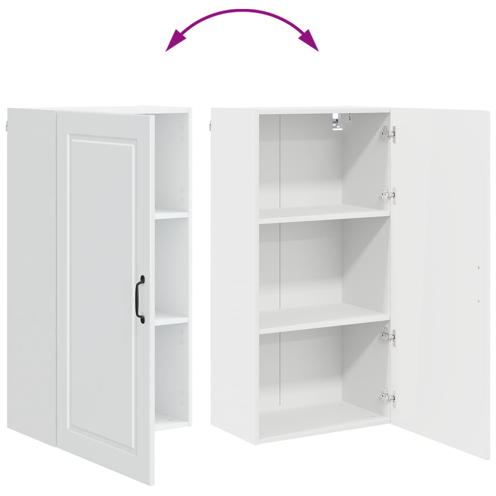 Wall Cabinet PORTO High Gloss White 50 x 31 x 100 cm