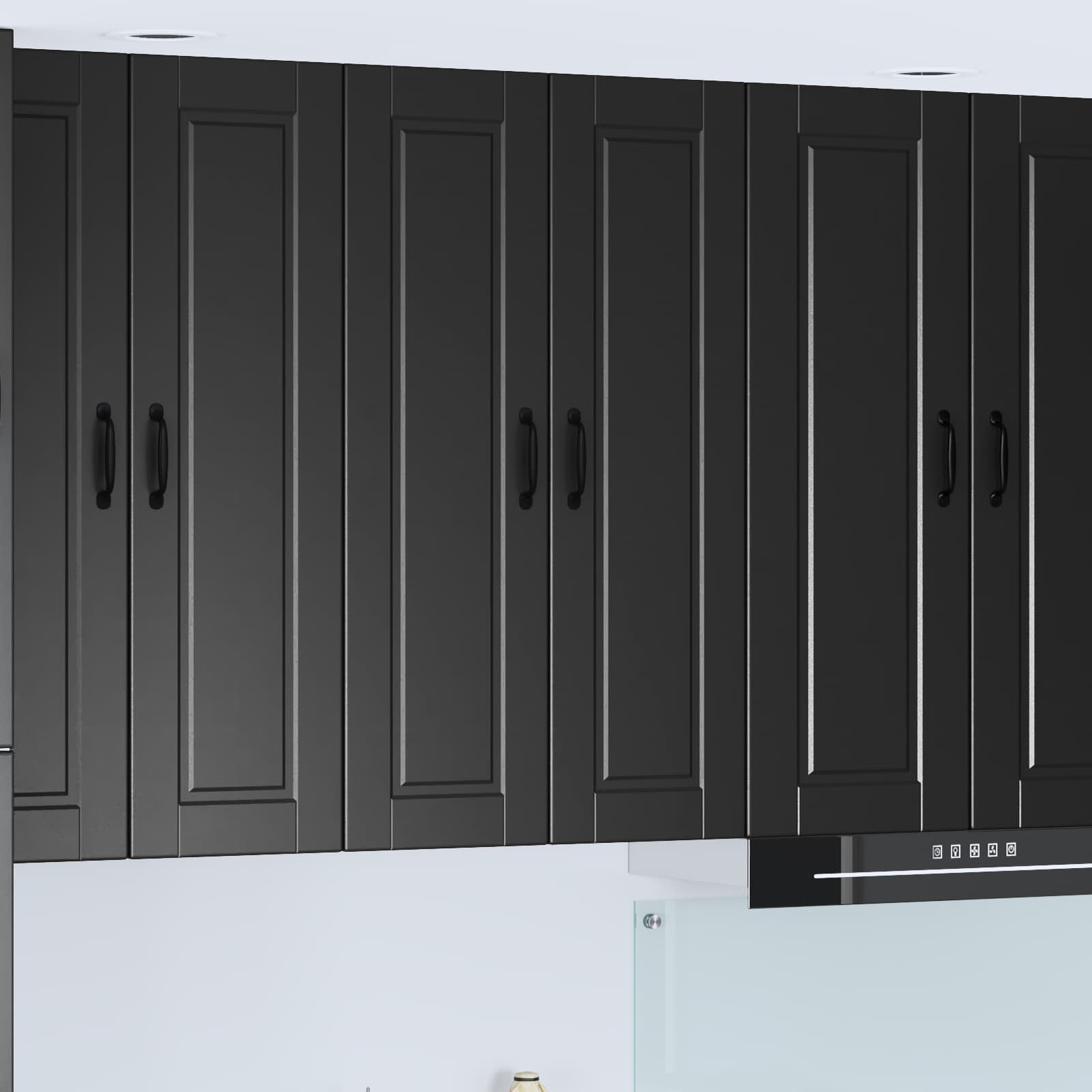 Wall Cabinet PORTO Black 60 x 31 x 100 cm Engineered Wood