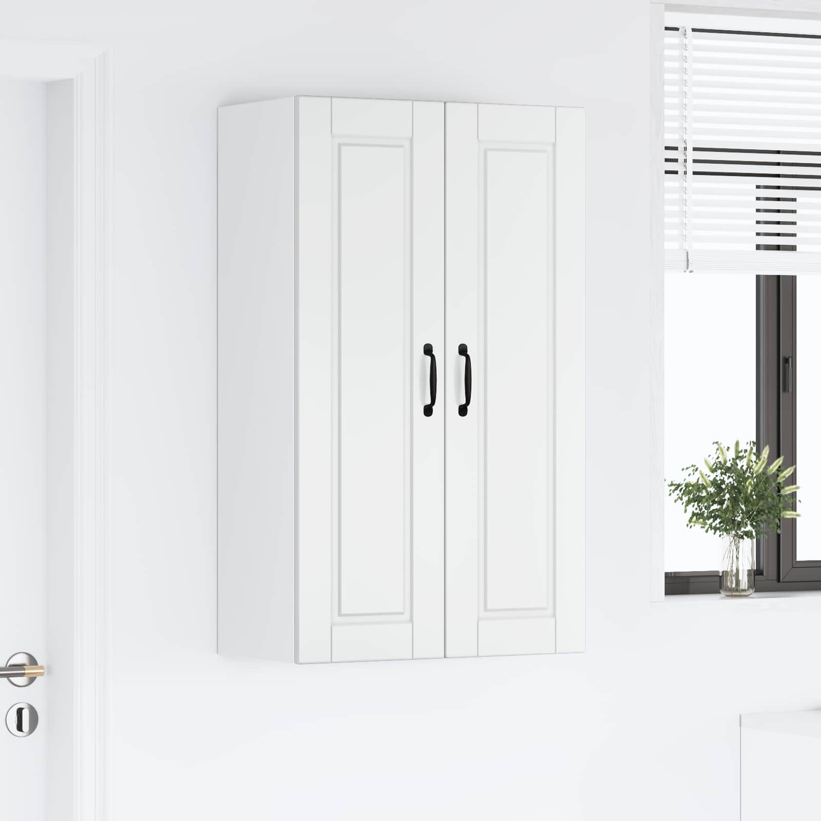 Wall Cabinet PORTO High Gloss White 60 x 31 x 100 cm