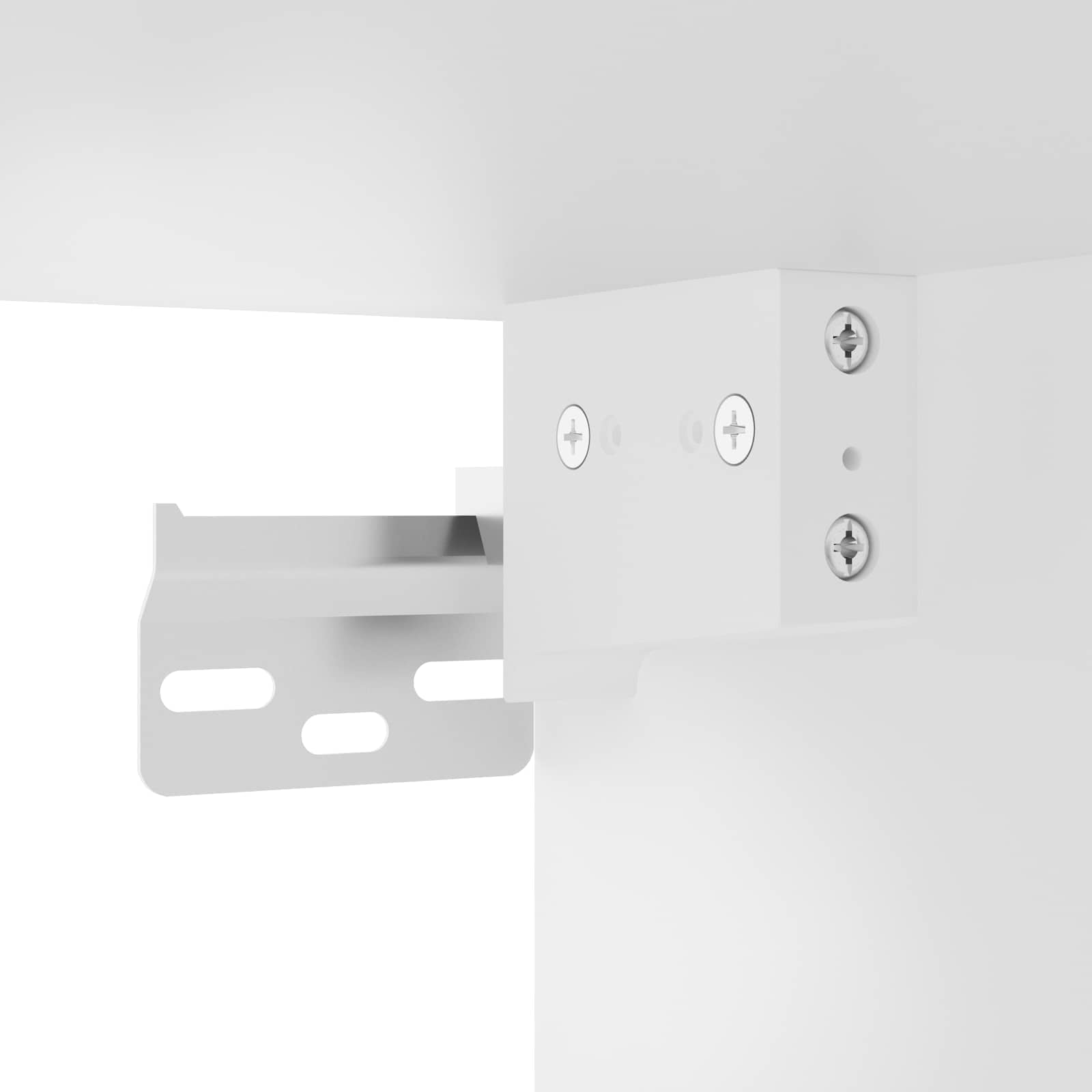 Wall Glass Cabinet PORTO High Gloss White 60 x 31 x 100 cm