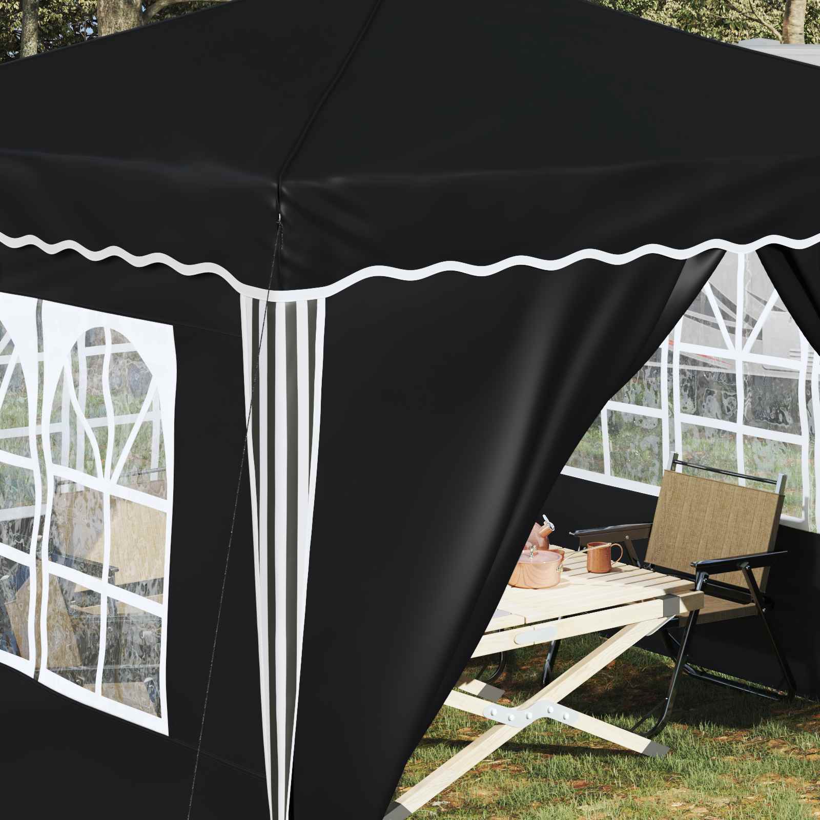 Pop-up Party Tent 288 x 288 x 245 cm Anthracite Oxford Fabric
