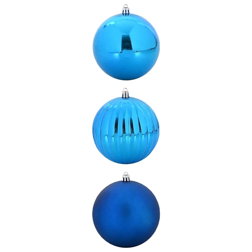 Christmas Bauble Set XXL 3 pcs Blue Plastic