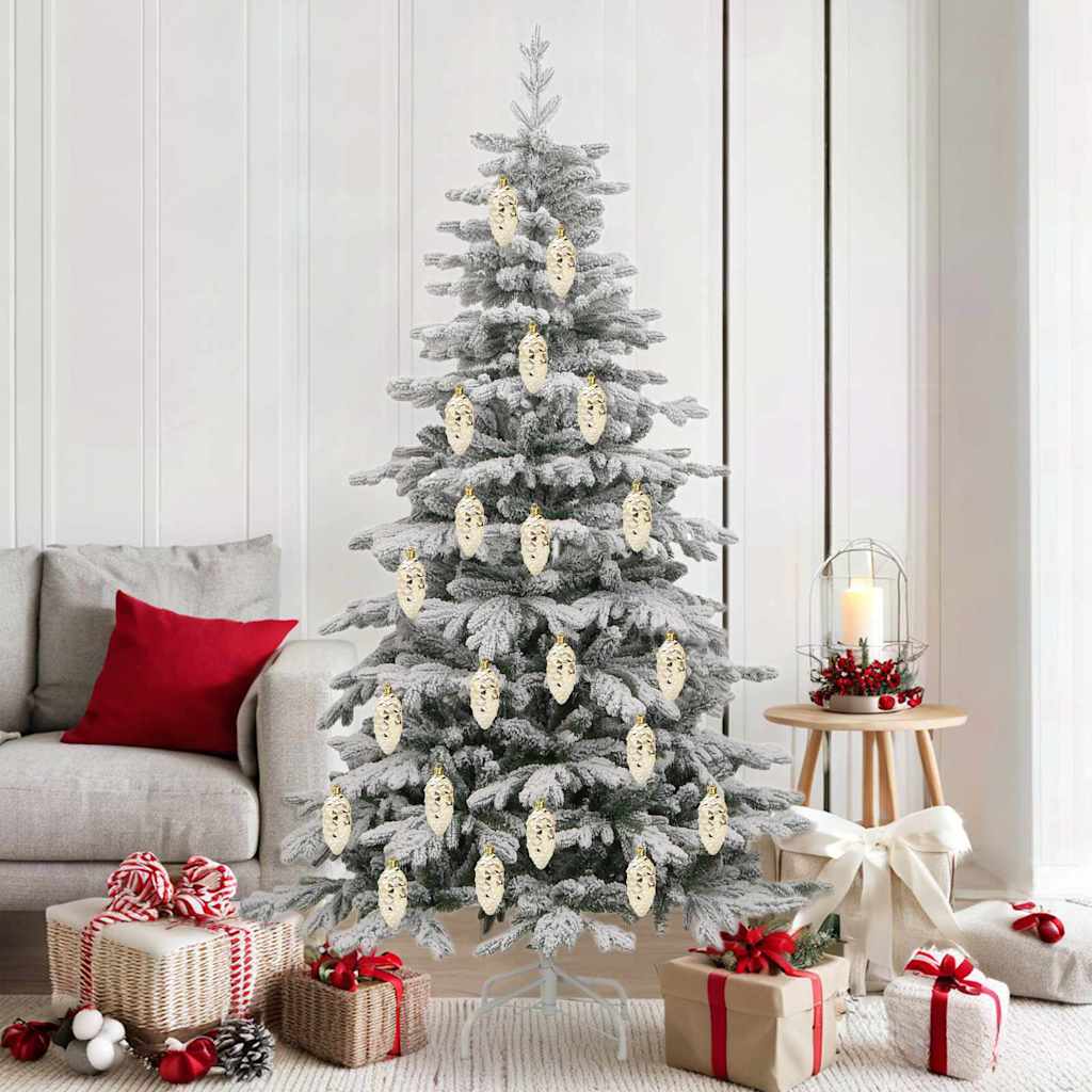 Christmas Pine Cone Ball 40 pcs Gold Plastic