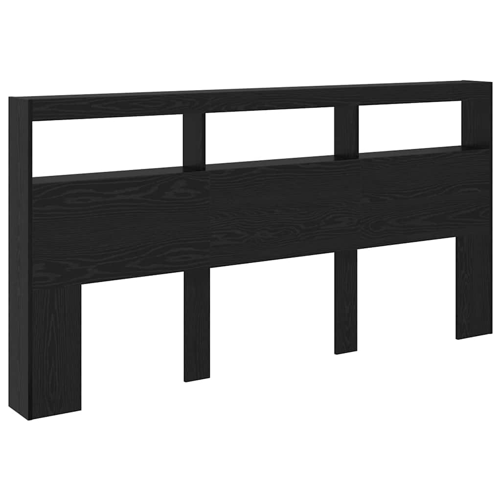 Headboard Black Oak Engineered Wood
