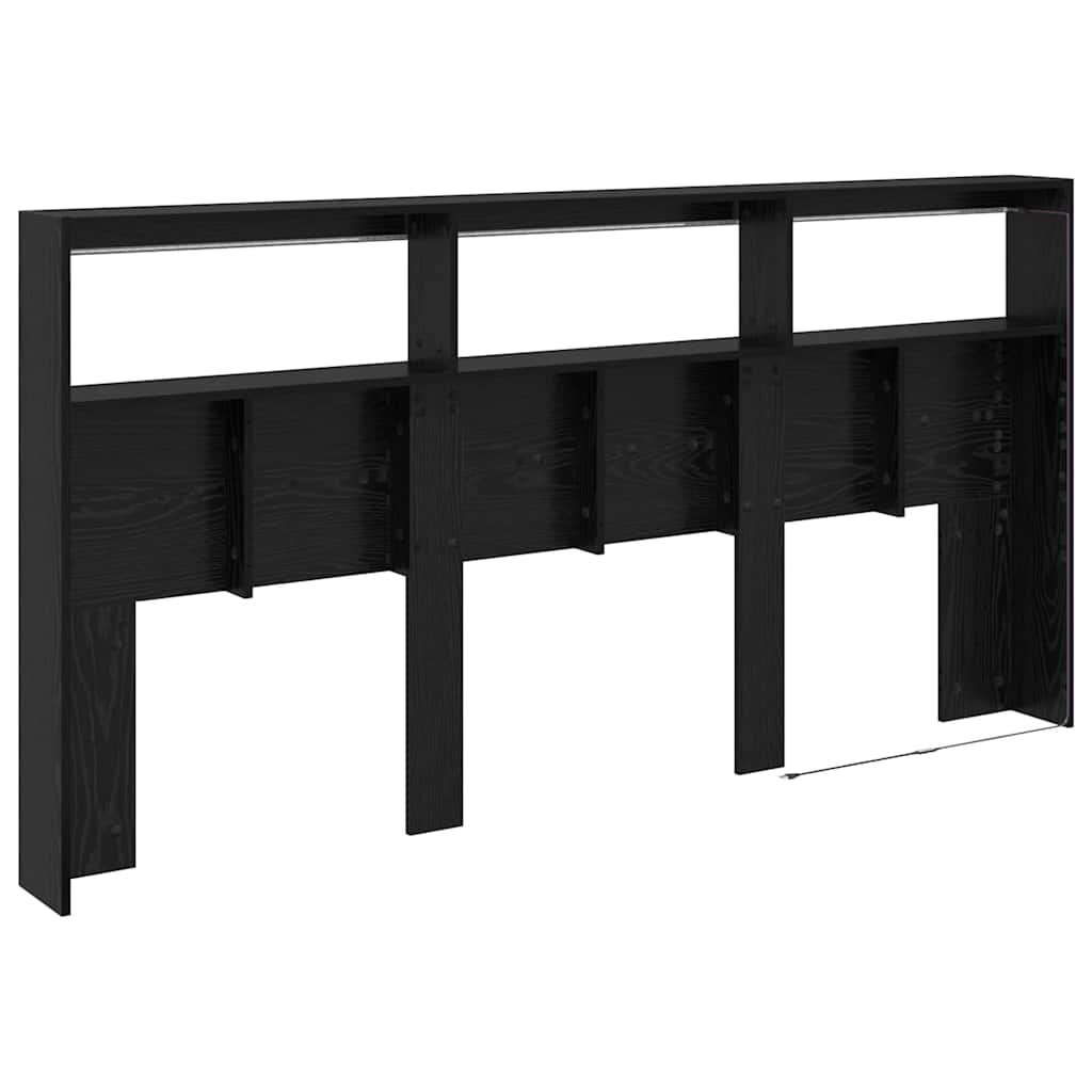 Headboard Black Oak Engineered Wood