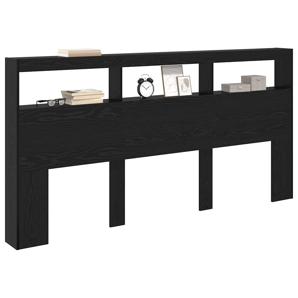 Headboard Black Oak Engineered Wood