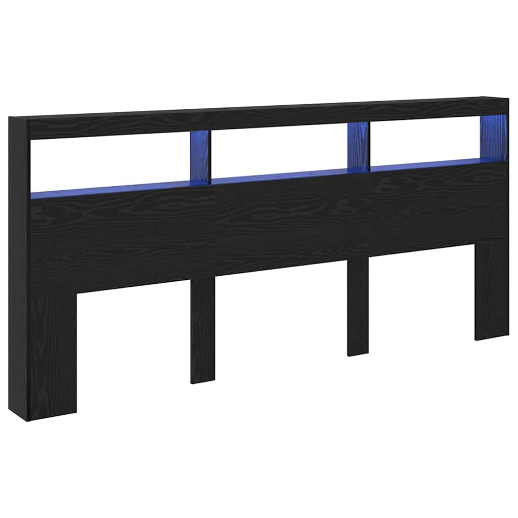 Headboard Black Oak Engineered Wood