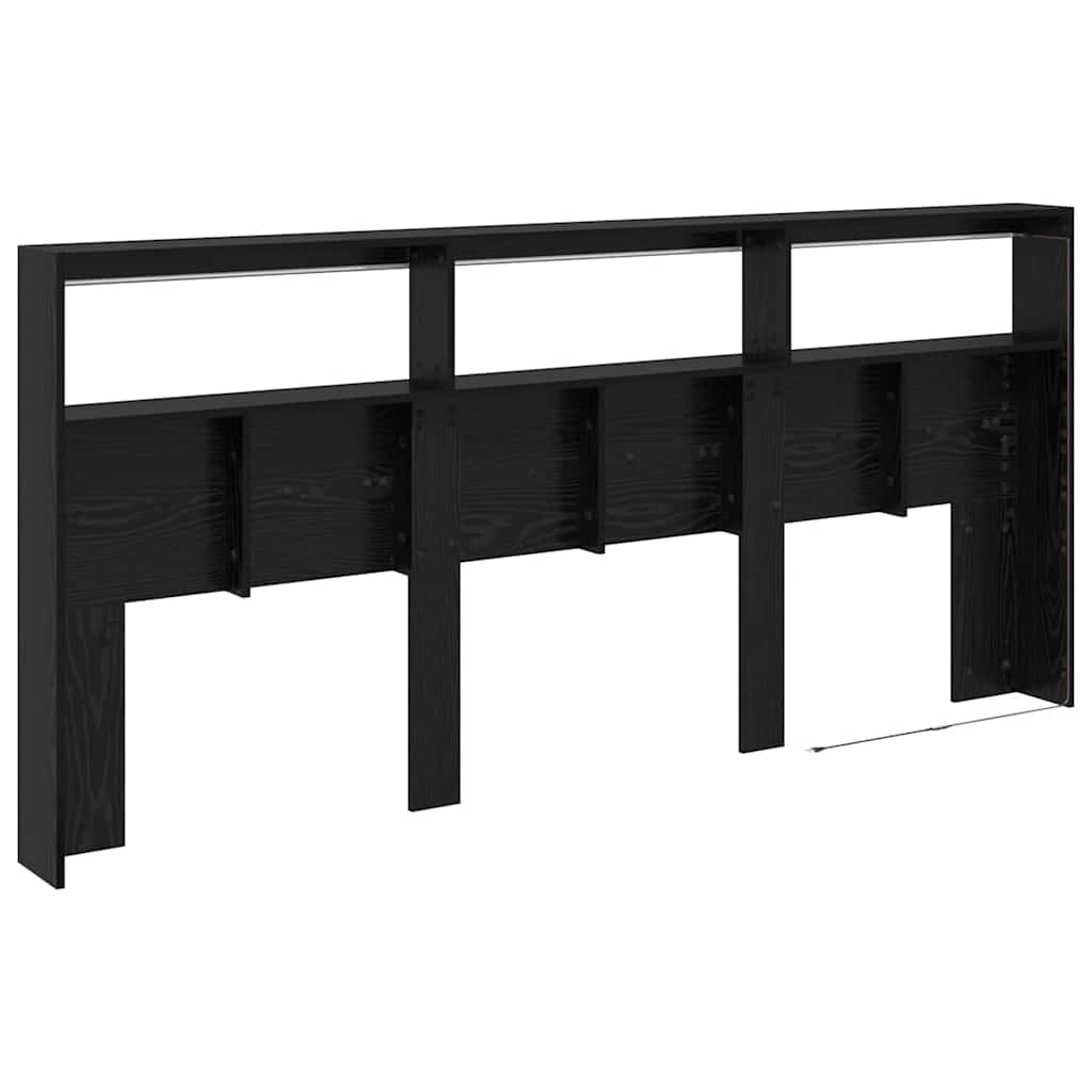 Headboard Black Oak Engineered Wood