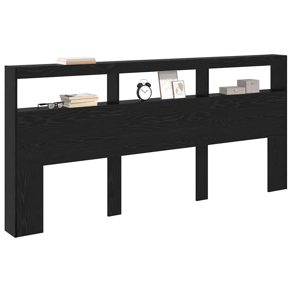 Headboard Black Oak Engineered Wood
