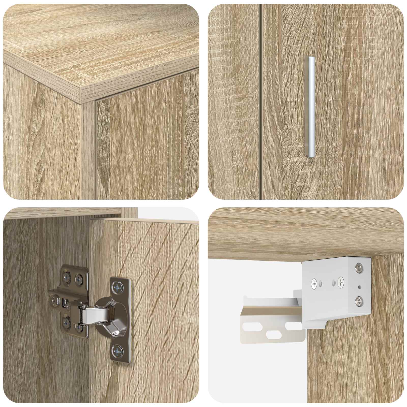 TV Cabinet Set Sonoma Oak Engineered wood