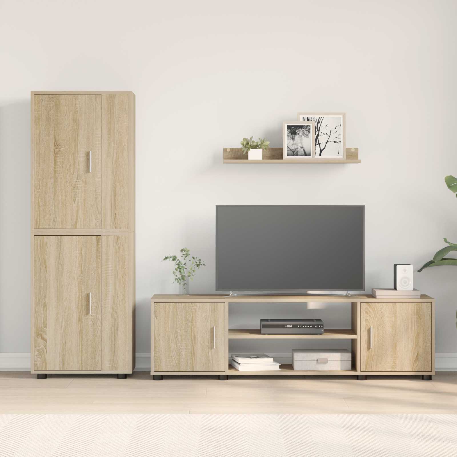 TV Cabinet Set Sonoma Oak Engineered wood