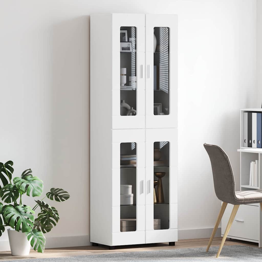 Highboard FLORIN 60 x 35 x 182 cm White Engineered Wood
