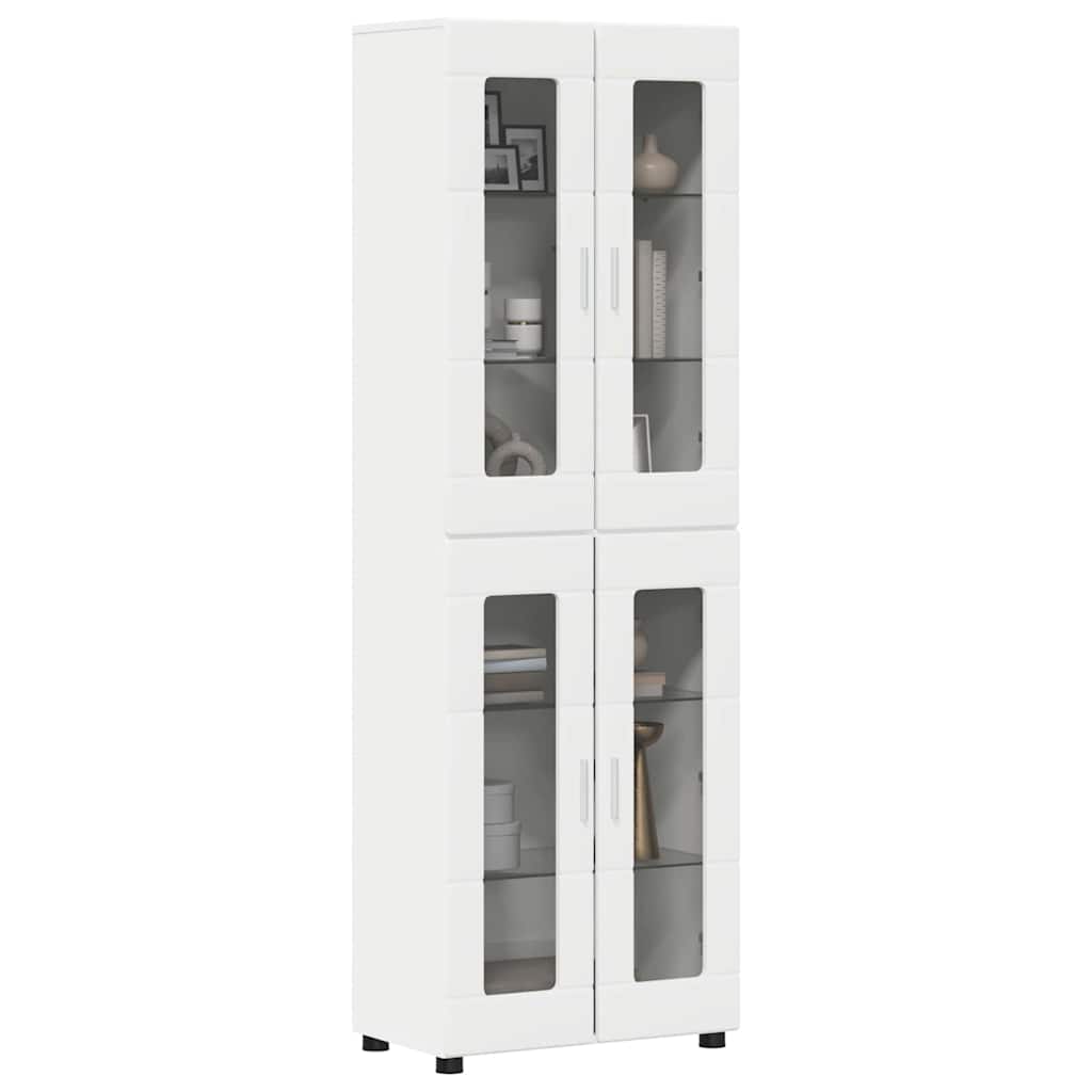 Highboard FLORIN 60 x 35 x 182 cm White Engineered Wood