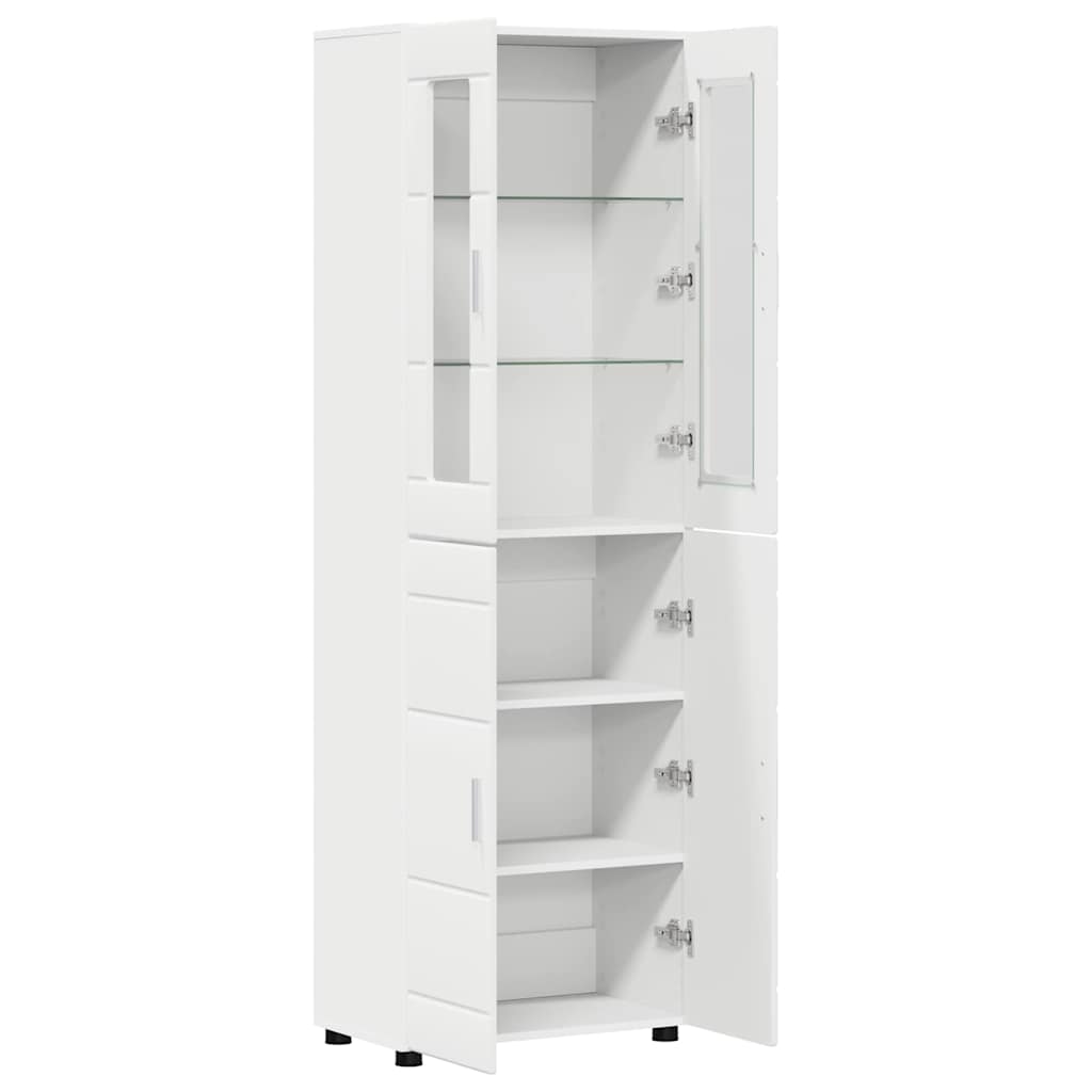 Highboard FLORIN 60 x 35 x 182 cm White Engineered Wood