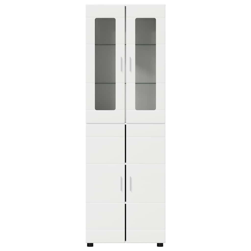 Highboard FLORIN 60 x 35 x 182 cm White Engineered Wood