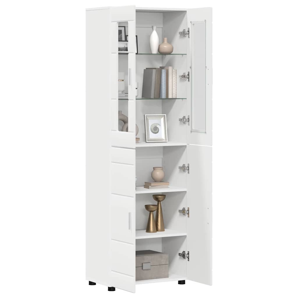 Highboard FLORIN 60 x 35 x 182 cm White Engineered Wood