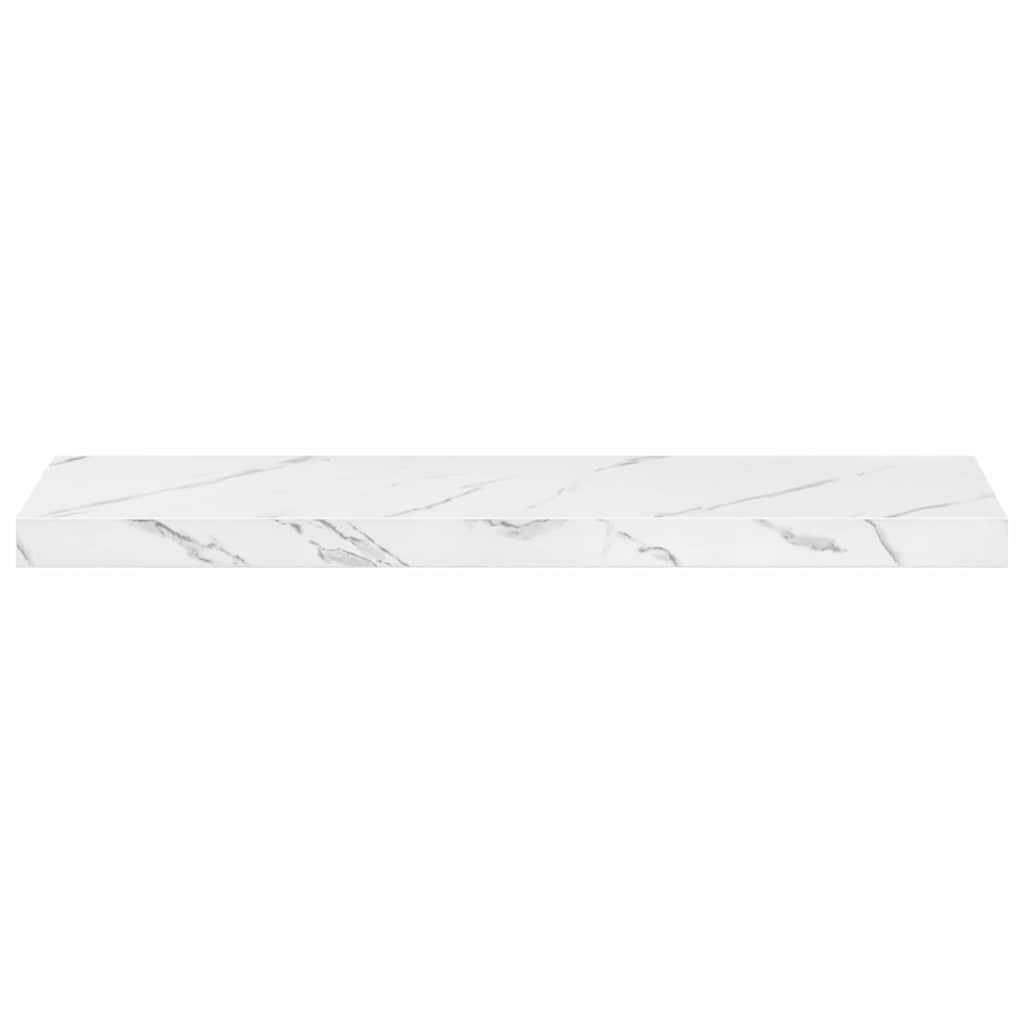 Wall Shelf 2 pcs White Marble 80 x 23,5 x 3,8 cm