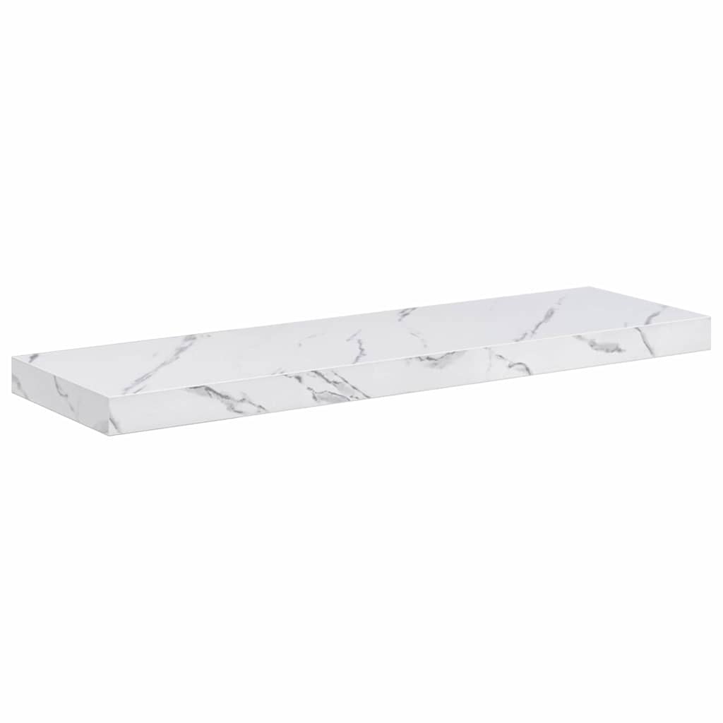 Wall Shelf 2 pcs White Marble 90 x 23,5 x 3,8 cm