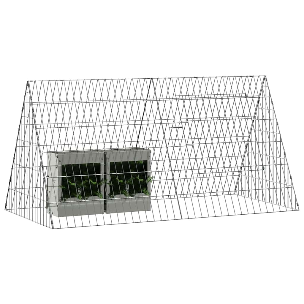 Rabbit Cage Silver 110 x 55 x 55 cm Galvanised Steel