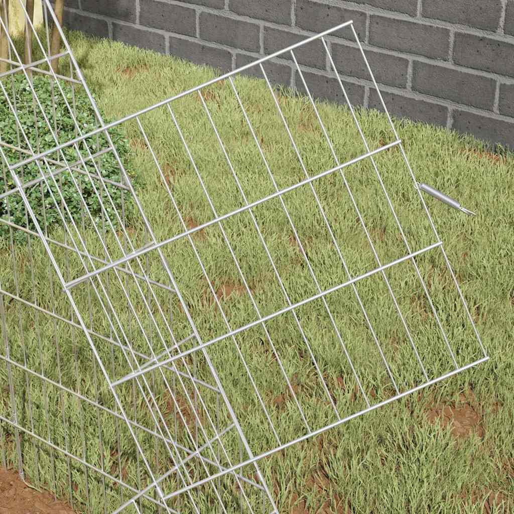 Rabbit Cage Silver 215 x 100 x 85 cm Galvanised Steel