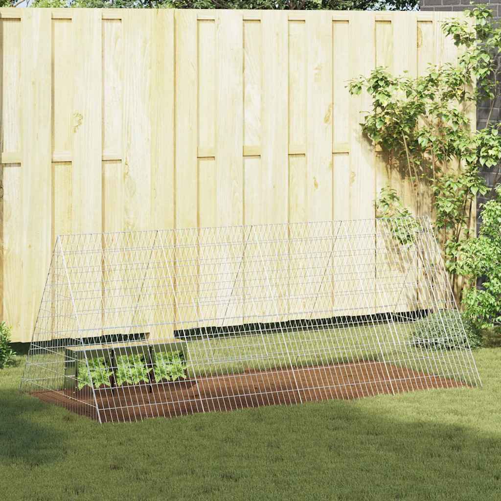 Rabbit Cage Silver 215 x 100 x 85 cm Galvanised Steel
