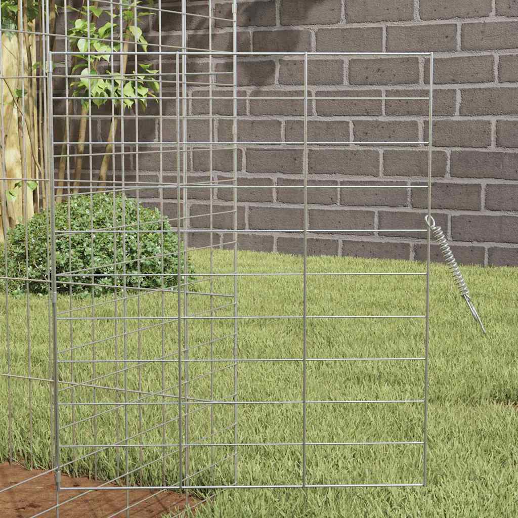 Rabbit Cage Silver 100 x 78 x 78 cm Galvanised Steel