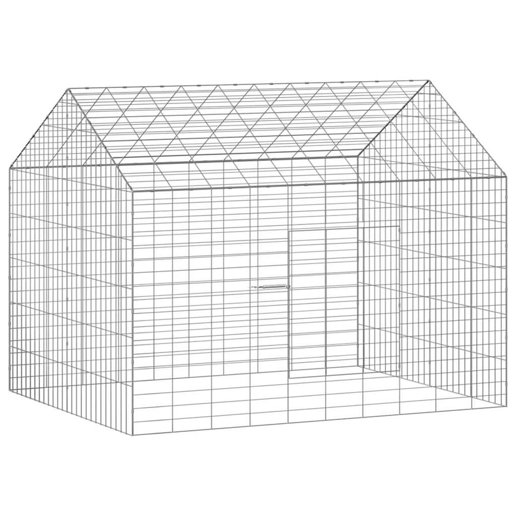 Rabbit Cage Silver 100 x 78 x 78 cm Galvanised Steel