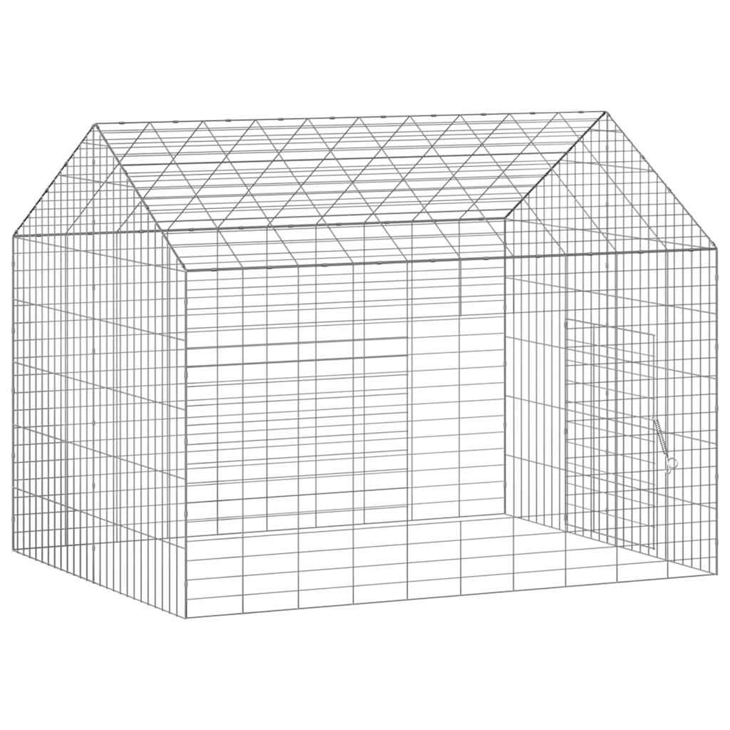 Rabbit Cage Silver 100 x 78 x 78 cm Galvanised Steel