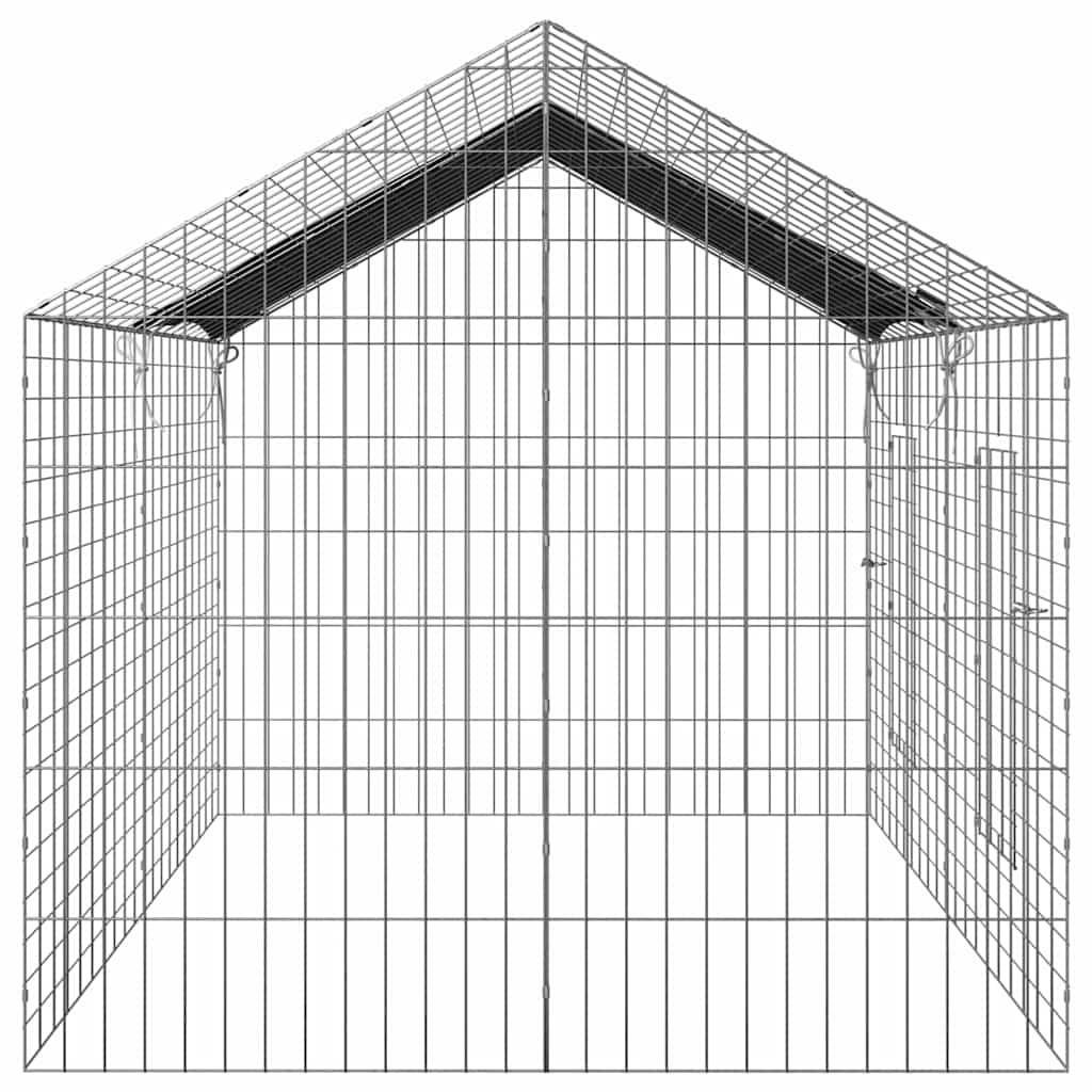 Rabbit Cage Silver 200 x 78 x 78 cm Galvanised Steel