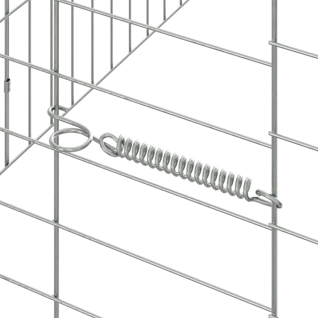 Rabbit Cage Silver 400 x 78 x 78 cm Galvanised Steel