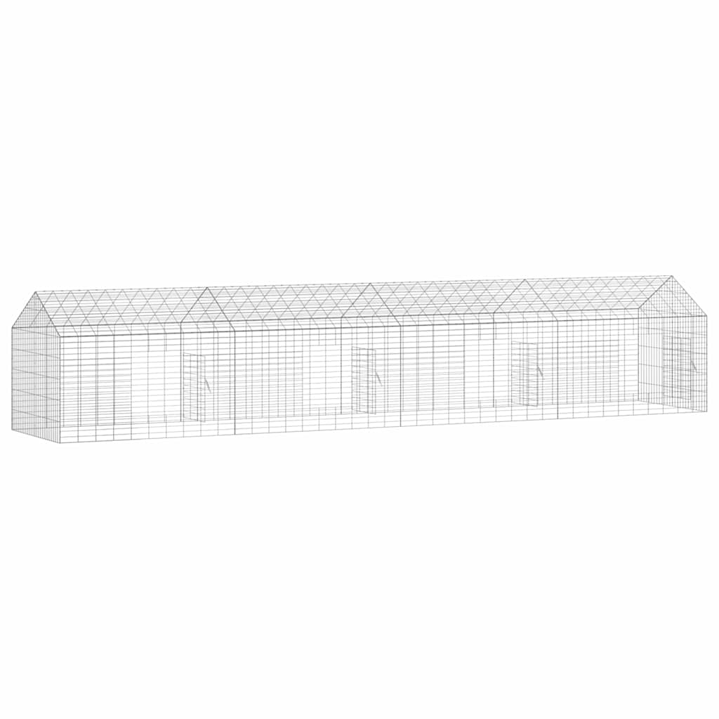 Rabbit Cage Silver 400 x 78 x 78 cm Galvanised Steel
