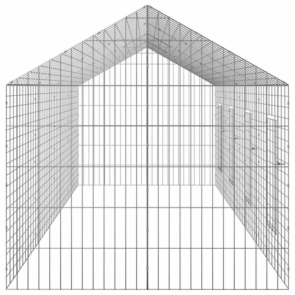 Rabbit Cage Silver 400 x 78 x 78 cm Galvanised Steel