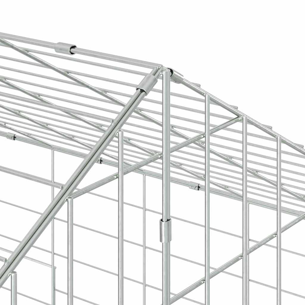 Rabbit Cage Silver 600 x 78 x 78 cm Galvanised Steel