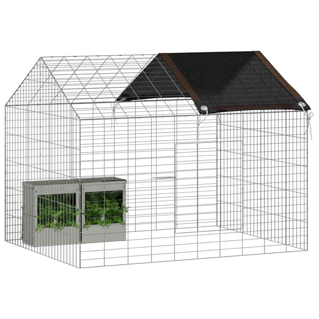 Rabbit Cage Silver 100 x 78 x 78 cm Galvanised Steel