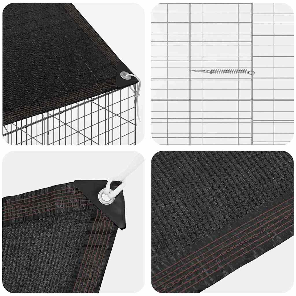 Rabbit Cage Silver 200 x 78 x 78 cm Galvanised Steel