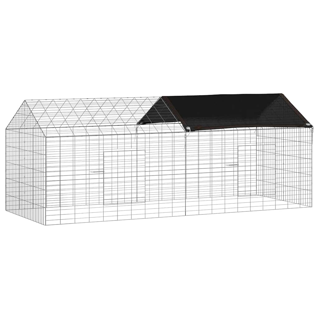 Rabbit Cage Silver 200 x 78 x 78 cm Galvanised Steel