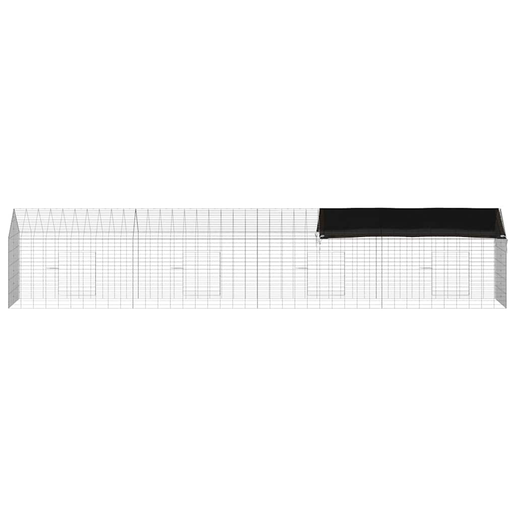 Rabbit Cage Silver 400 x 78 x 78 cm Galvanised Steel