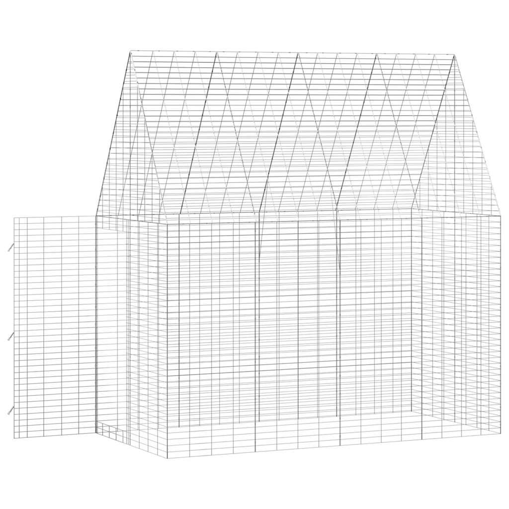 Rabbit Cage Silver 200 x 100 x 210 cm Galvanised Steel